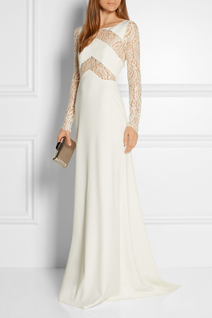 Rime Arodaky Olsen Lace-Paneled Twill Gown ($4,850)