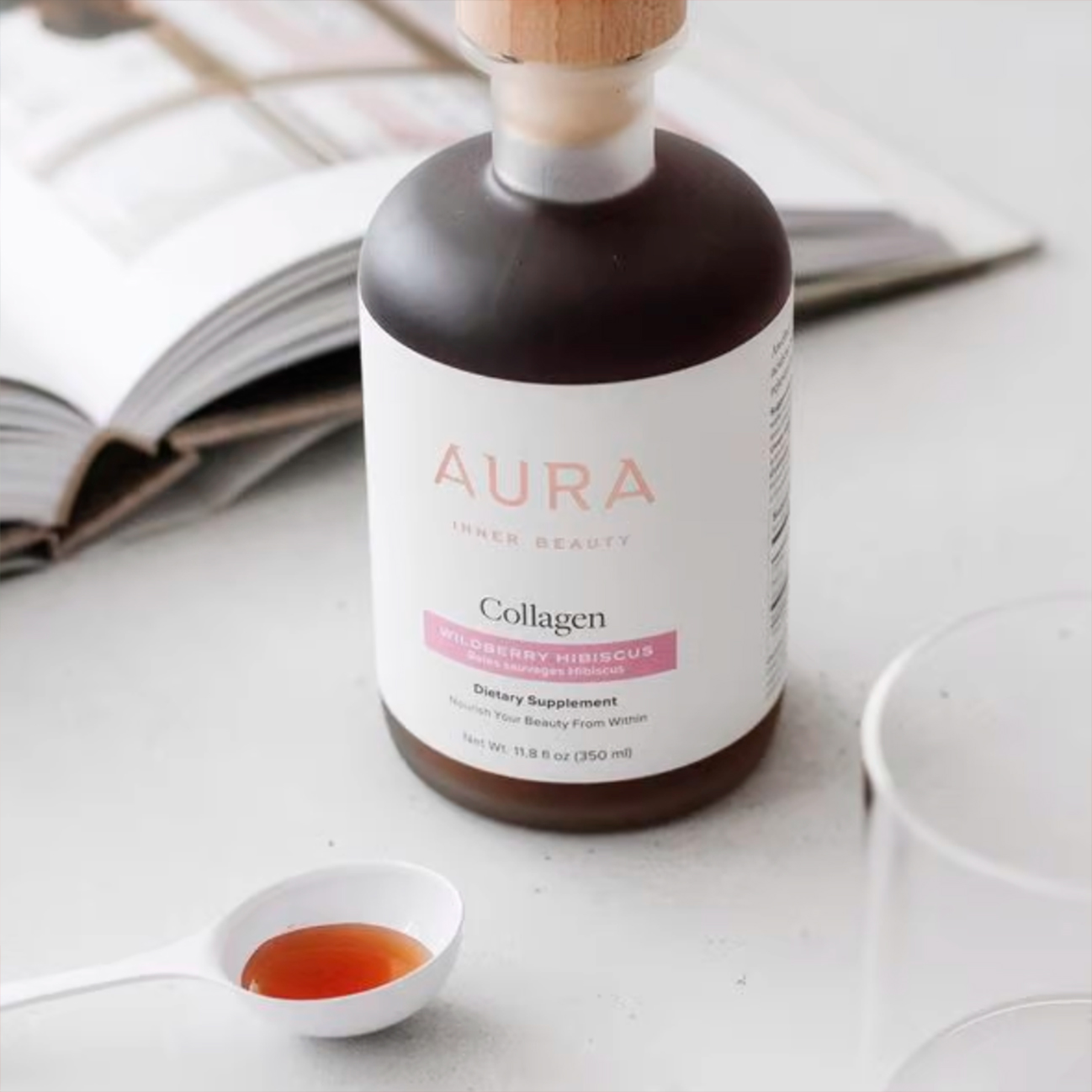 AURA Inner Beauty Wildberry Hibiscus Marine Collagen Elixir