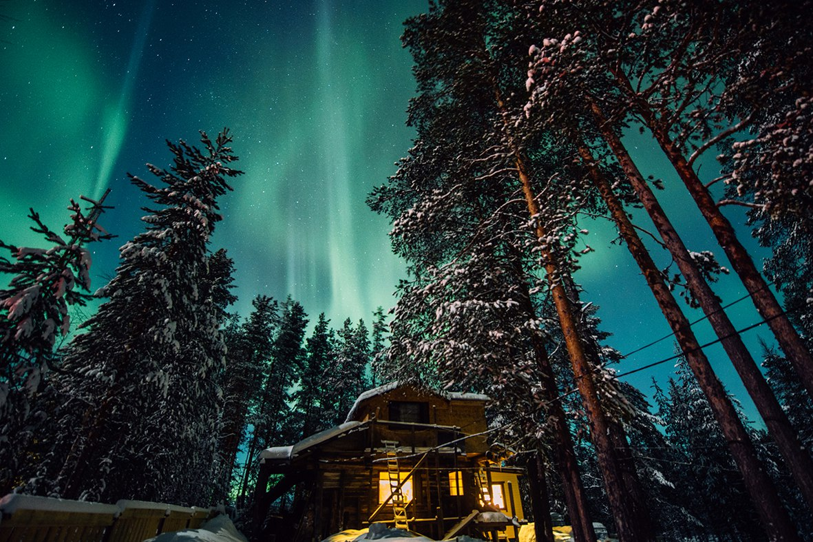 Северное сияние в Карелии